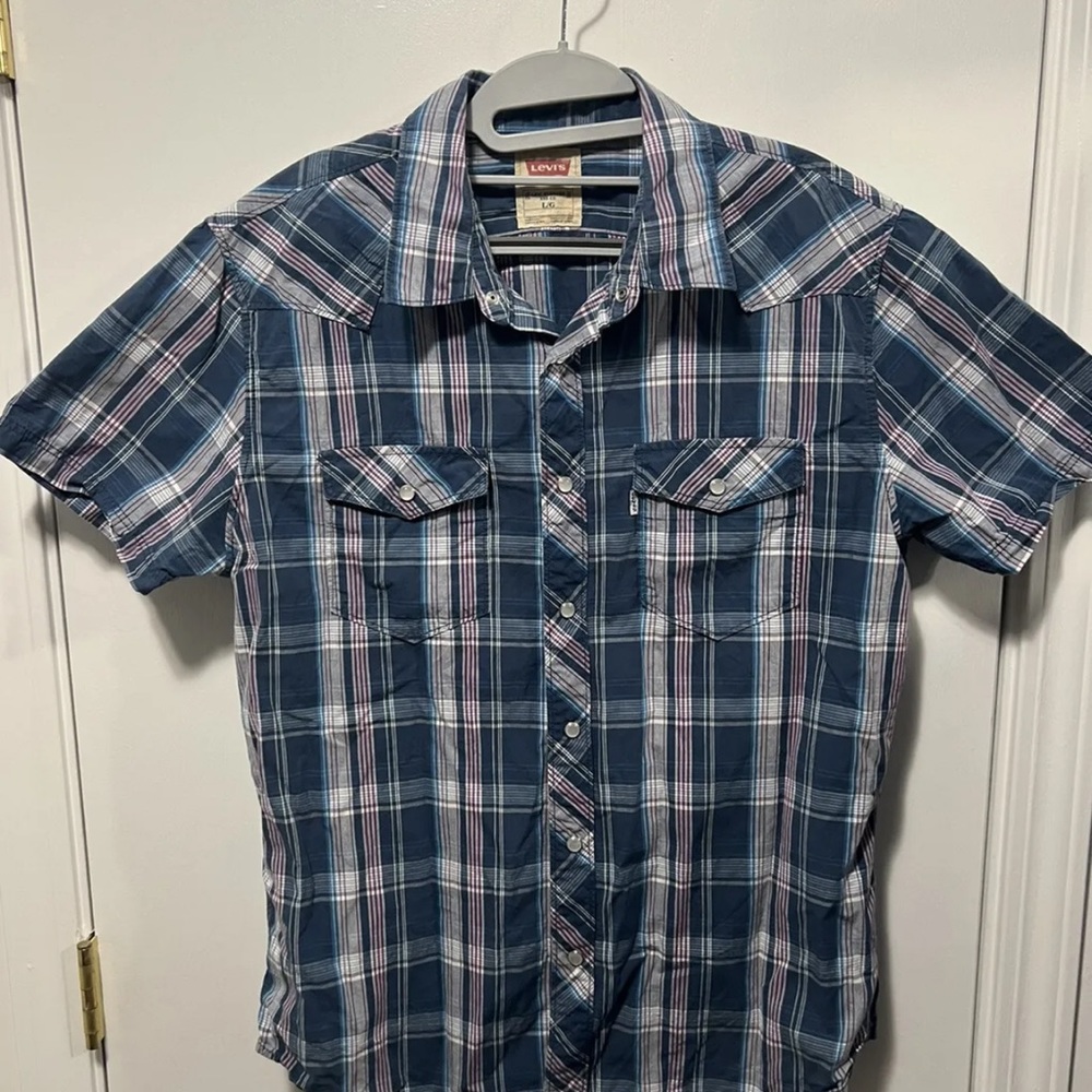 Levi Strauss & Co. Levi's Pearl Snap Plaid Short Sleeve Western Shirt